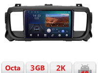 Navigatie dedicata Citroen Jumpy Toyota Proace Peugeot Traveller B-jumpy16 Android Ecran 2K QLED octa core 3+32 carplay android auto kit-jumpy16+EDT-E309V3-2K