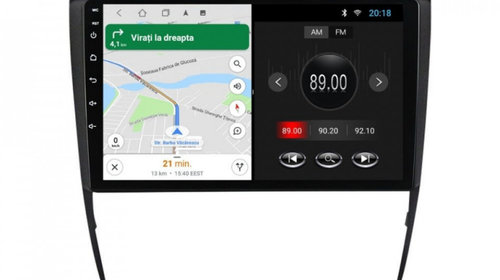 Navigatie dedicata cu Android Audi A6 (C5) 1997 - 2005, 2GB RAM, Radio GPS Dual Zone, Display HD IPS 9" Touchscreen, Internet Wi-Fi, Bluetooth, MirrorLink, USB, Waze