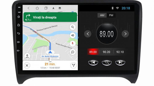 Navigatie dedicata cu Android Audi TT 2006 - 2015, 2GB RAM, Radio GPS Dual Zone, Display HD IPS 9" Touchscreen, Internet Wi-Fi, Bluetooth, MirrorLink, USB, Waze