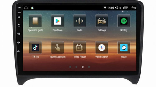 Navigatie dedicata cu Android Audi TT 2006 - 2015, 8GB RAM, Radio GPS Dual Zone, Display HD IPS 9" Touchscreen, Internet Wi-Fi si slot SIM 4G, Bluetooth, MirrorLink, USB, Waze