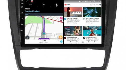 Navigatie dedicata cu Android BMW Seria 1 (E81 / E87) 2007 - 2013, clima automata, 3GB RAM, Radio GPS Dual Zone, Display HD IPS 9" Touchscreen, Internet Wi-Fi si slot SIM 4G, Bluetooth, MirrorLink, USB, Waze