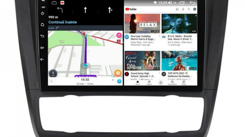 Navigatie dedicata cu Android BMW Seria 1 (E81 / E87) 2007 - 2013, clima automata, 4GB RAM, Radio GPS Dual Zone, Display HD IPS 9" Touchscreen, Internet Wi-Fi si slot SIM 4G, Bluetooth, MirrorLink, USB, Waze