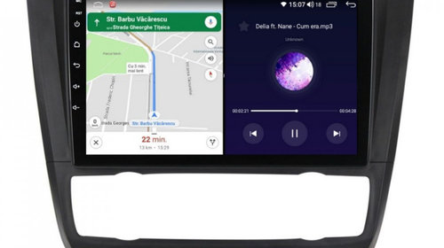 Navigatie dedicata cu Android BMW Seria 1 (E81 / E87) 2007 - 2013, clima automata, 4GB RAM, Radio GPS Dual Zone, Display HD IPS 9" Touchscreen, Internet Wi-Fi si slot SIM 4G, Bluetooth, MirrorLink, USB, Waze