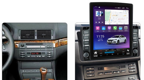 Navigatie dedicata cu Android BMW Seria 3 (E46) 1997 - 2005, 8GB RAM, Radio GPS Dual Zone, Touchscreen IPS 9.7" HD tip Tesla, Internet Wi-Fi si slot SIM 4G, Bluetooth, MirrorLink, USB, Waze