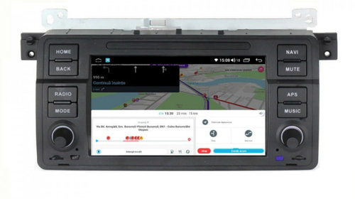 Navigatie dedicata cu Android BMW Seria 3 (E46) 1997 - 2005, 2GB RAM, Radio GPS Dual Zone, Display HD 7" Touchscreen, Internet Wi-Fi, Bluetooth, MirrorLink, USB, Waze