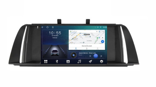 Navigatie dedicata cu Android BMW Seria 5 (F10) 2009 - 2012, 3GB RAM, Radio GPS Dual Zone, Display HD IPS 9" Touchscreen, Internet Wi-Fi si slot SIM 4G, Bluetooth, MirrorLink, USB, Waze