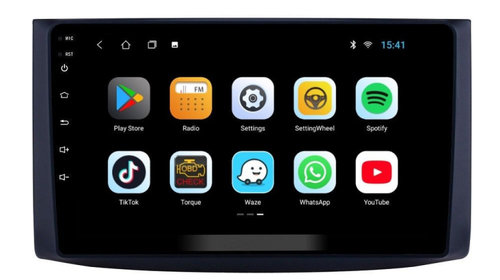 Navigatie dedicata cu Android Chevrolet Aveo 2006 - 2011, 3GB RAM, Radio GPS Dual Zone, Display HD IPS 9" Touchscreen, Internet Wi-Fi si slot SIM 4G, Bluetooth, MirrorLink, USB, Waze