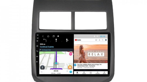 Navigatie dedicata cu Android Chevrolet Aveo 2011 - 2014, 2GB RAM, Radio GPS Dual Zone, Display HD IPS 9" Touchscreen, Internet Wi-Fi, Bluetooth, MirrorLink, USB, Waze