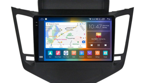Navigatie dedicata cu Android Chevrolet Cruze 2008 - 2013, 8GB RAM, Radio GPS Dual Zone, Display 2K QLED 9.5" Touchscreen, Internet Wi-Fi si slot SIM 4G, Bluetooth, MirrorLink, USB, Waze
