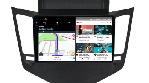 Navigatie dedicata cu Android Chevrolet Cruze 2008 - 2013, 4GB RAM, Radio GPS Dual Zone, Display 2K QLED 9.5" Touchscreen, Internet Wi-Fi si slot SIM 4G, Bluetooth, MirrorLink, USB, Waze