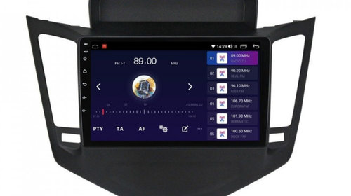 Navigatie dedicata cu Android Chevrolet Cruze 2008 - 2013, 4GB RAM, Radio GPS Dual Zone, Display HD IPS 9" Touchscreen, Internet Wi-Fi si slot SIM 4G, Bluetooth, MirrorLink, USB, Waze