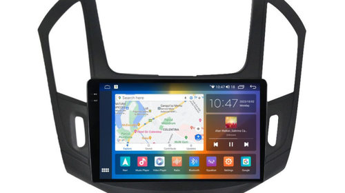 Navigatie dedicata cu Android Chevrolet Cruze 2013 - 2015, 4GB RAM, Radio GPS Dual Zone, Display 2K QLED 9.5" Touchscreen, Internet Wi-Fi si slot SIM 4G, Bluetooth, MirrorLink, USB, Waze