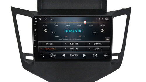 Navigatie dedicata cu Android Chevrolet Cruze 2008 - 2013, 2GB RAM, Radio GPS Dual Zone, Display HD IPS 9" Touchscreen, Internet Wi-Fi si slot SIM 4G, Bluetooth, MirrorLink, USB, Waze