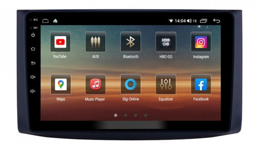 Navigatie dedicata cu Android Chevrolet Kalos 2006 - 2011, 4GB RAM, Radio GPS Dual Zone, Display HD IPS 9" Touchscreen, Internet Wi-Fi si slot SIM 4G, Bluetooth, MirrorLink, USB, Waze