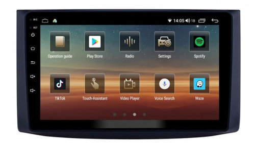 Navigatie dedicata cu Android Chevrolet Kalos 2006 - 2011, 6GB RAM, Radio GPS Dual Zone, Display HD IPS 9" Touchscreen, Internet Wi-Fi si slot SIM 4G, Bluetooth, MirrorLink, USB, Waze