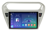 Navigatie dedicata cu Android Citroen C-Elysee 2012 - 2021, 8GB RAM, Radio GPS Dual Zone, Display 2K QLED 9.5" Touchscreen, Internet Wi-Fi si slot SIM 4G, Bluetooth, MirrorLink, USB, Waze