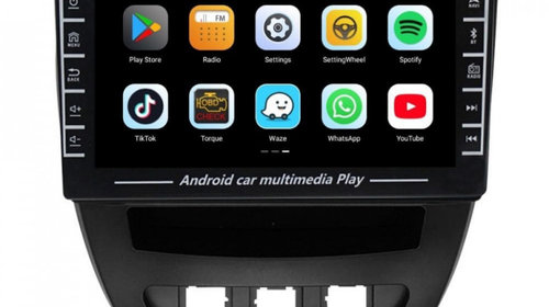 Navigatie dedicata cu Android Citroen C1 I 2005 - 2014, 1GB RAM, Radio GPS Dual Zone, Display HD IPS 8" Touchscreen, Internet Wi-Fi, Bluetooth, MirrorLink, USB, Waze