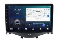 Navigatie dedicata cu Android Citroen C1 II 2014 - 2022, 2GB RAM, Radio GPS Dual Zone, Display HD IPS 9" Touchscreen, Internet Wi-Fi si slot SIM 4G, Bluetooth, MirrorLink, USB, Waze
