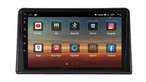 Navigatie dedicata cu Android Citroen C3 III 2016 - 2024, 4GB RAM, Radio GPS Dual Zone, Display HD IPS 10" Touchscreen, Internet Wi-Fi si slot SIM 4G, Bluetooth, MirrorLink, USB, Waze