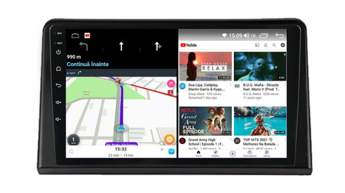 Navigatie dedicata cu Android Citroen C3 III 2016 - 2024, 3GB RAM, Radio GPS Dual Zone, Display HD IPS 10" Touchscreen, Internet Wi-Fi si slot SIM 4G, Bluetooth, MirrorLink, USB, Waze