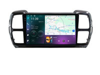 Navigatie dedicata cu Android Citroen C5 Aircross dupa 2018, 12GB RAM, Radio GPS Dual Zone, Display 2K QLED 9.5" Touchscreen, Internet Wi-Fi si slot SIM 4G, Bluetooth, MirrorLink, USB, Waze