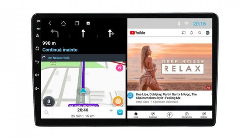Navigatie dedicata cu Android Citroen C5 III 2008 - 2017, 1GB RAM, Radio GPS Dual Zone, Display HD IPS 10" Touchscreen, Internet Wi-Fi, Bluetooth, MirrorLink, USB, Waze