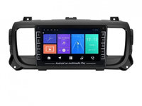 Navigatie dedicata cu Android Citroen Jumpy dupa 2016, 1GB RAM, Radio GPS Dual Zone, Display HD IPS 8" Touchscreen, Internet Wi-Fi, Bluetooth, MirrorLink, USB, Waze