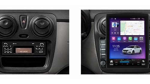 Navigatie dedicata cu Android Dacia Lodgy dupa 2012, 4GB RAM, Radio GPS Dual Zone, Touchscreen IPS 9.7" HD tip Tesla, Internet Wi-Fi si slot SIM 4G, Bluetooth, MirrorLink, USB, Waze