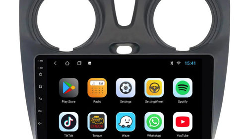 Navigatie dedicata cu Android Dacia Lodgy dupa 2012, 1GB RAM, Radio GPS Dual Zone, Display HD IPS 9" Touchscreen, Internet Wi-Fi, Bluetooth, MirrorLink, USB, Waze