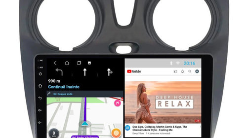 Navigatie dedicata cu Android Dacia Lodgy dupa 2012, 1GB RAM, Radio GPS Dual Zone, Display HD IPS 9" Touchscreen, Internet Wi-Fi, Bluetooth, MirrorLink, USB, Waze