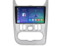 Navigatie dedicata cu Android Dacia Logan I 2008 - 2013, 8GB RAM, Radio GPS Dual Zone, Display 2K QLED 9.5" Touchscreen, Internet Wi-Fi si slot SIM 4G, Bluetooth, MirrorLink, USB, Waze