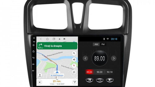 Navigatie dedicata cu Android Dacia Logan II 2012 - 2020, 2GB RAM, Radio GPS Dual Zone, Display HD IPS 10" Touchscreen, Internet Wi-Fi, Bluetooth, MirrorLink, USB, Waze