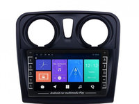 Navigatie dedicata cu Android Dacia Sandero II 2012 - 2020, 1GB RAM, Radio GPS Dual Zone, Display HD IPS 8" Touchscreen, Internet Wi-Fi, Bluetooth, MirrorLink, USB, Waze