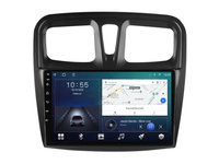 Navigatie dedicata cu Android Dacia Sandero II 2012 - 2020, 2GB RAM, Radio GPS Dual Zone, Display HD IPS 10" Touchscreen, Internet Wi-Fi si slot SIM 4G, Bluetooth, MirrorLink, USB, Waze