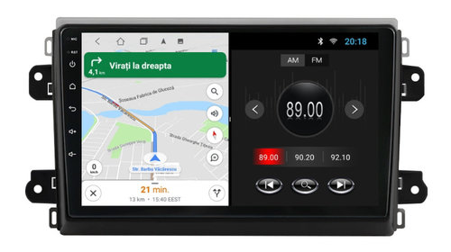 Navigatie dedicata cu Android Fiat Ducato dupa 2022, 1GB RAM, Radio GPS Dual Zone, Display HD IPS 9" Touchscreen, Internet Wi-Fi, Bluetooth, MirrorLink, USB, Waze