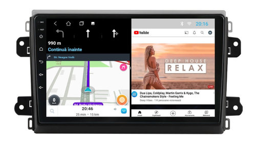Navigatie dedicata cu Android Fiat Ducato dupa 2022, 2GB RAM, Radio GPS Dual Zone, Display HD IPS 9" Touchscreen, Internet Wi-Fi, Bluetooth, MirrorLink, USB, Waze
