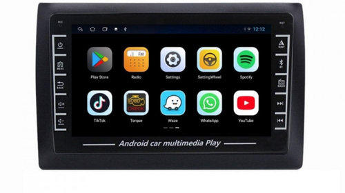 Navigatie dedicata cu Android Fiat Stilo 2001 - 2011, 1GB RAM, Radio GPS Dual Zone, Display HD IPS 8" Touchscreen, Internet Wi-Fi, Bluetooth, MirrorLink, USB, Waze