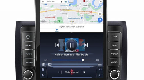 Navigatie dedicata cu Android Fiat Stilo 2001 - 2011, 1GB RAM, Radio GPS Dual Zone, Touchscreen IPS 9.7" HD tip Tesla, Internet Wi-Fi, Bluetooth, MirrorLink, USB, Waze