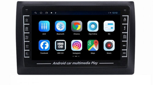 Navigatie dedicata cu Android Fiat Stilo 2001 - 2011, 1GB RAM, Radio GPS Dual Zone, Display HD IPS 8" Touchscreen, Internet Wi-Fi, Bluetooth, MirrorLink, USB, Waze