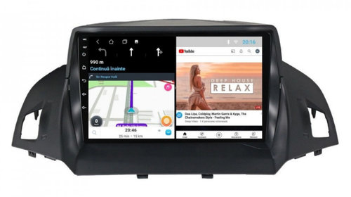 Navigatie dedicata cu Android Ford Kuga II 2012 - 2019, 2GB RAM, Radio GPS Dual Zone, Display HD IPS 9" Touchscreen, Internet Wi-Fi, Bluetooth, MirrorLink, USB, Waze