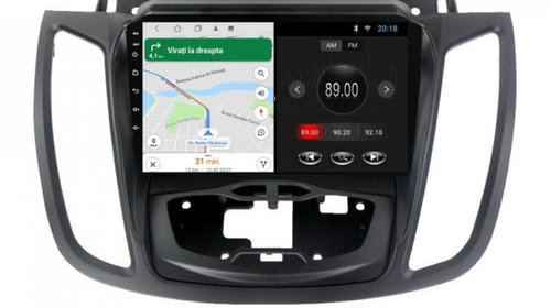 Navigatie dedicata cu Android Ford Kuga II 2012 - 2019 cu navigatie originala, 1GB RAM, Radio GPS Dual Zone, Display HD IPS 9" Touchscreen, Internet Wi-Fi, Bluetooth, MirrorLink, USB, Waze