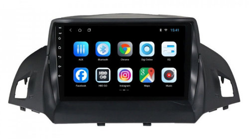 Navigatie dedicata cu Android Ford Kuga II 2012 - 2019, 1GB RAM, Radio GPS Dual Zone, Display HD IPS 9" Touchscreen, Internet Wi-Fi, Bluetooth, MirrorLink, USB, Waze