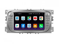 Navigatie dedicata cu Android Ford Mondeo IV 2007 - 2014, gri, 1GB RAM, Radio GPS Dual Zone, Display HD 7" Touchscreen, Internet Wi-Fi, Bluetooth, MirrorLink, USB, Waze