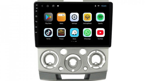 Navigatie dedicata cu Android Ford Ranger 2005 - 2011, 2GB RAM, Radio GPS Dual Zone, Display HD IPS 9" Touchscreen, Internet Wi-Fi, Bluetooth, MirrorLink, USB, Waze