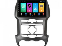 Navigatie dedicata cu Android Ford Ranger 2011 - 2015, 2GB RAM, Radio GPS Dual Zone, Display HD IPS 9" Touchscreen, Internet Wi-Fi, Bluetooth, MirrorLink, USB, Waze