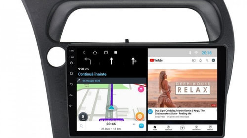 Navigatie dedicata cu Android Honda Civic VIII Hatchback 2006 - 2011, 2GB RAM, Radio GPS Dual Zone, Display HD IPS 9" Touchscreen, Internet Wi-Fi, Bluetooth, MirrorLink, USB, Waze