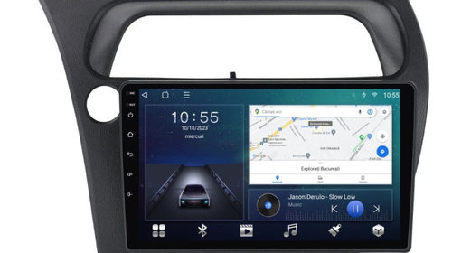 Navigatie dedicata cu Android Honda Civic VIII Hatchback 2006 - 2011, 3GB RAM, Radio GPS Dual Zone, Display HD IPS 9" Touchscreen, Internet Wi-Fi si slot SIM 4G, Bluetooth, MirrorLink, USB, Waze