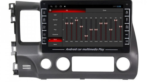 Navigatie dedicata cu Android Honda Civic VIII Sedan 2006 - 2011, 1GB RAM, Radio GPS Dual Zone, Display HD IPS 8" Touchscreen, Internet Wi-Fi, Bluetooth, MirrorLink, USB, Waze