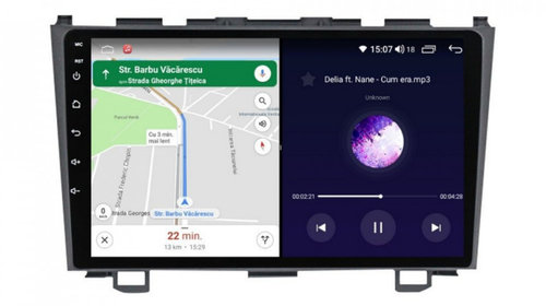 Navigatie dedicata cu Android Honda CR-V III 2006 - 2012, 6GB RAM, Radio GPS Dual Zone, Display HD IPS 9" Touchscreen, Internet Wi-Fi si slot SIM 4G, Bluetooth, MirrorLink, USB, Waze