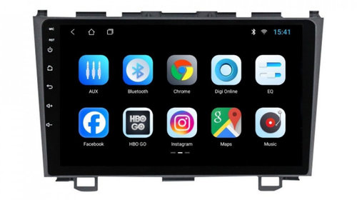 Navigatie dedicata cu Android Honda CR-V III 2006 - 2012, 1GB RAM, Radio GPS Dual Zone, Display HD IPS 9" Touchscreen, Internet Wi-Fi, Bluetooth, MirrorLink, USB, Waze
